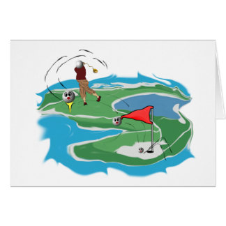 Golfman Hälsningskort