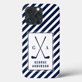 Golfmodern typografi, inledande monogramblå vit