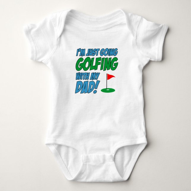 Golfning med barn från Pappa T Shirt (Framsida)