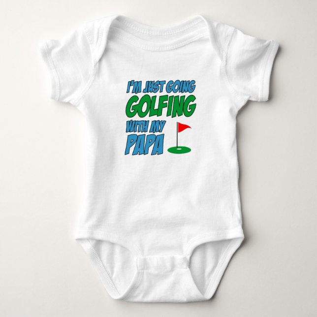 Golfning med Pappa Grandchild T Shirt (Framsida)