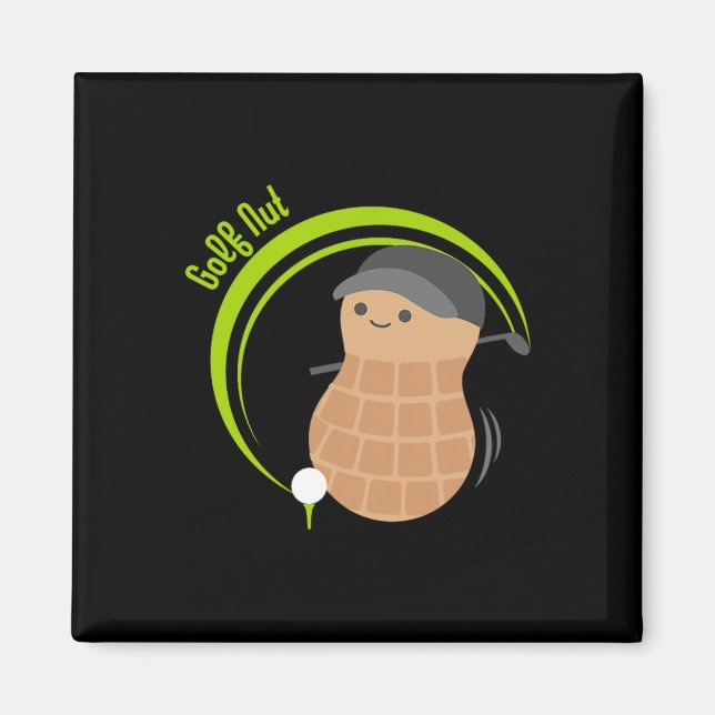 Golfnörd Rollig golf  Magnet (Framsidan)