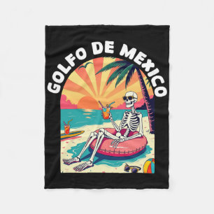 Golfo de Mexiko Viva Mexiko Bukt i Mexiko Souveni Fleecefilt