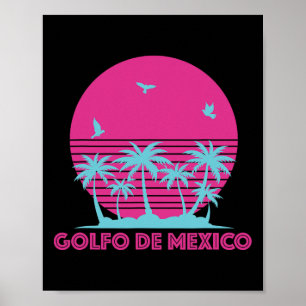 Golfo de Mexiko Viva Mexiko Bukt i Mexiko Souveni Poster