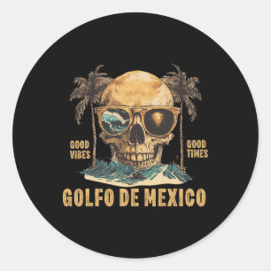 Golfo de Mexiko Viva Mexiko Bukt i Mexiko Souveni Runt Klistermärke