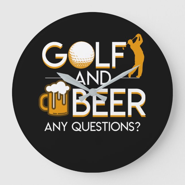 Golföl ifrågasätter Any Golfölordstäv Stor Klocka (Framsida)