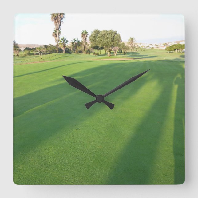 Golfons Grönt - HAMbWG:s köldknäpp Fyrkantig Klocka (Framsida)