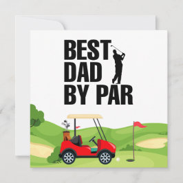Golfpappa Bästa pappa enligt par för Pappa fars da Kort
