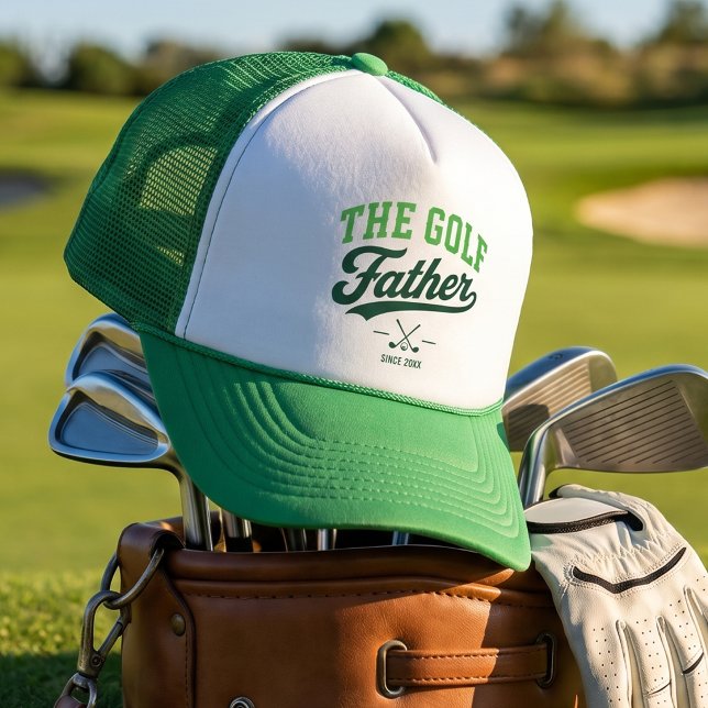 Golfpappa Grön Vintage Klubbdesign Keps (Skapare uppladdad)
