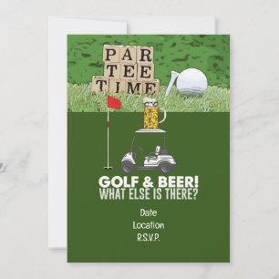 Golfparty Golf och Öl Roligt talesätt för golfare Inbjudningar