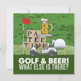 Golfparty golf och öl Roligt talesätt för golfare Kort