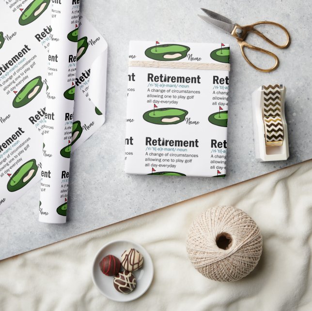 Golfpension golfbana golfare presentpapper (Hantverk)