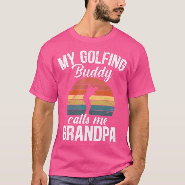 Golfpension Min golfkompisar kallar mig farfar T Shirt (Framsida)