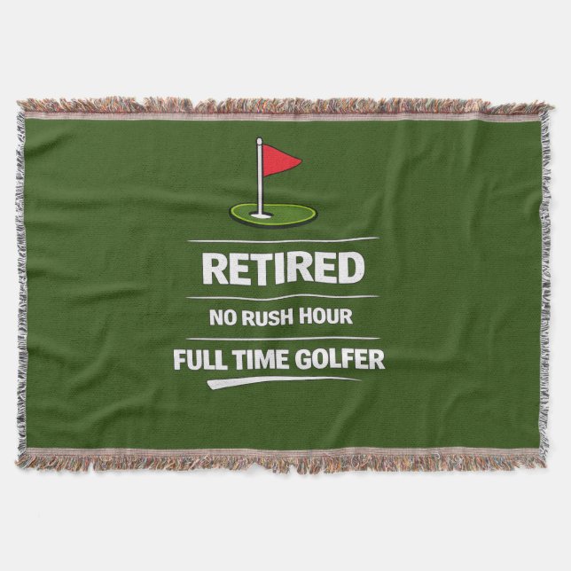 Golfpension tema med golf flagga på grönt filt (Framsidan)