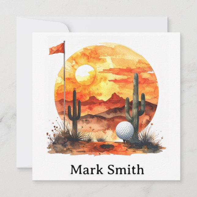 Golfpensionering i Arizona  Kort (Framsida)