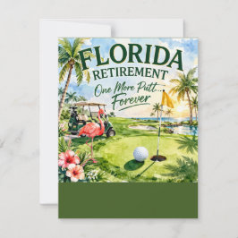 Golfpensionering i Florida tema Kort
