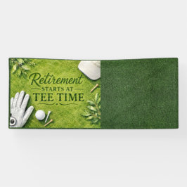 Golfpensionering med golfboll på grön