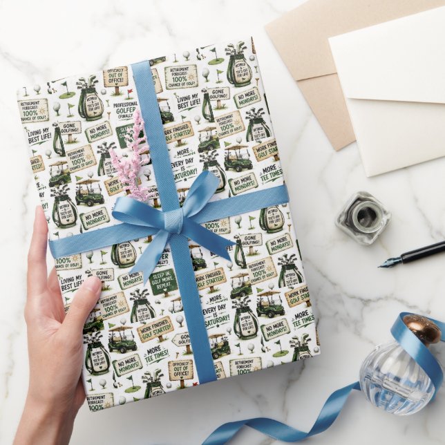 Golfpensionering med roligt ord  presentpapper (Gifting)