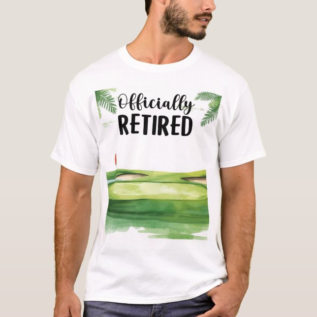 Golfpensionering på golfbana  t shirt (Framsida)