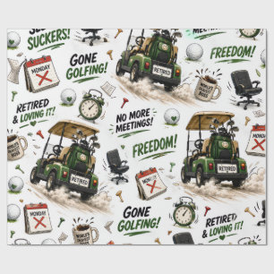 Golfpensionering tema för golfare presentpapper