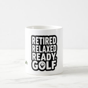 Golfpensionstext citat för golfare kaffemugg