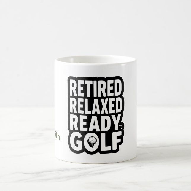 Golfpensionstext citat för golfare kaffemugg (Center)