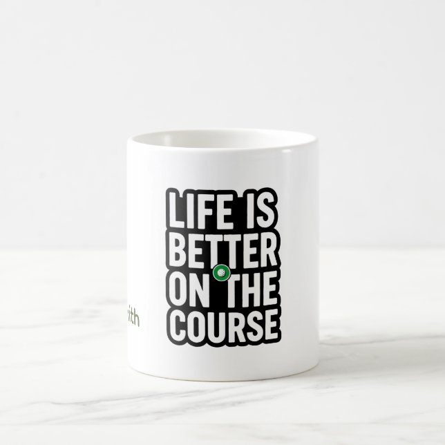 Golfpensionstextcitat för golfare kaffemugg (Center)