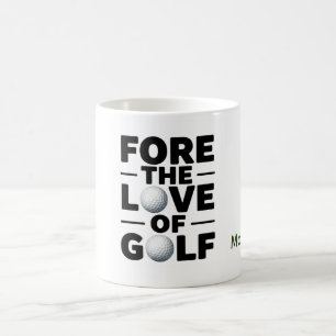 Golfpensionstextcitat för golfare kaffemugg