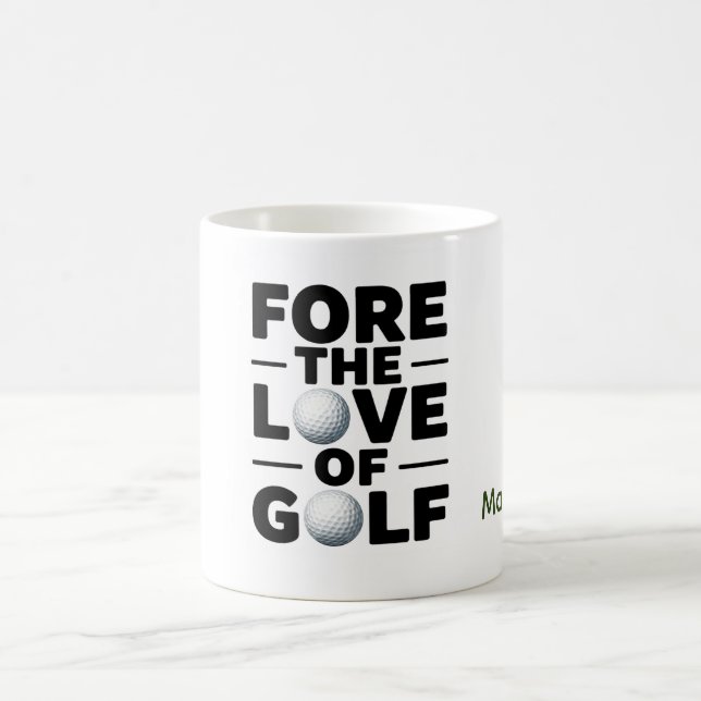 Golfpensionstextcitat för golfare kaffemugg (Center)