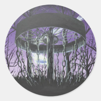 golfplatta runt klistermärke