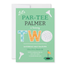 Golfplattor, andra födelsedag, golfing