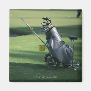 Golfplattor och golfklubbar magnet