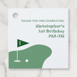 Golfpojken 1-årsdag gåvor etiketter