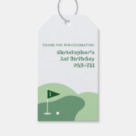 Golfpojken 1-årsdag presentetikett