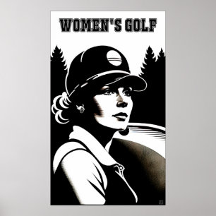 GolfPoster för kvinnor Poster