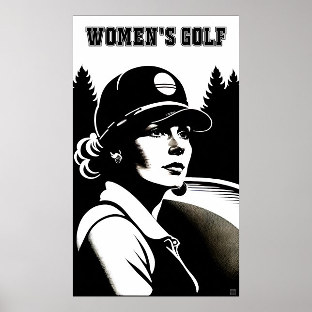 GolfPoster för kvinnor Poster (Framsidan)