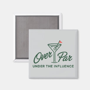 Golfpresent Över Par Och Under Påverkan Golf Magnet