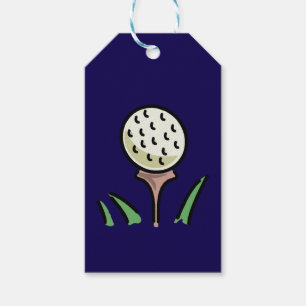 Golfpresent Överdimensionerade golfbollar Guldtees Presentetikett