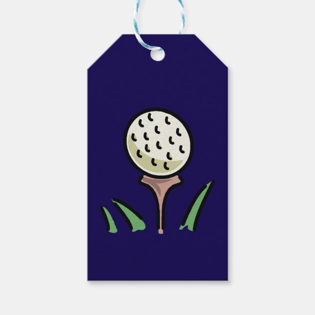 Golfpresent Överdimensionerade golfbollar Guldtees Presentetikett (Framsidan)
