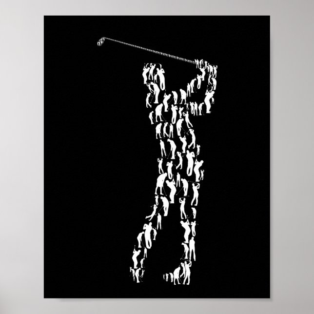 golfpresentgolf swing järn T Poster (Framsidan)