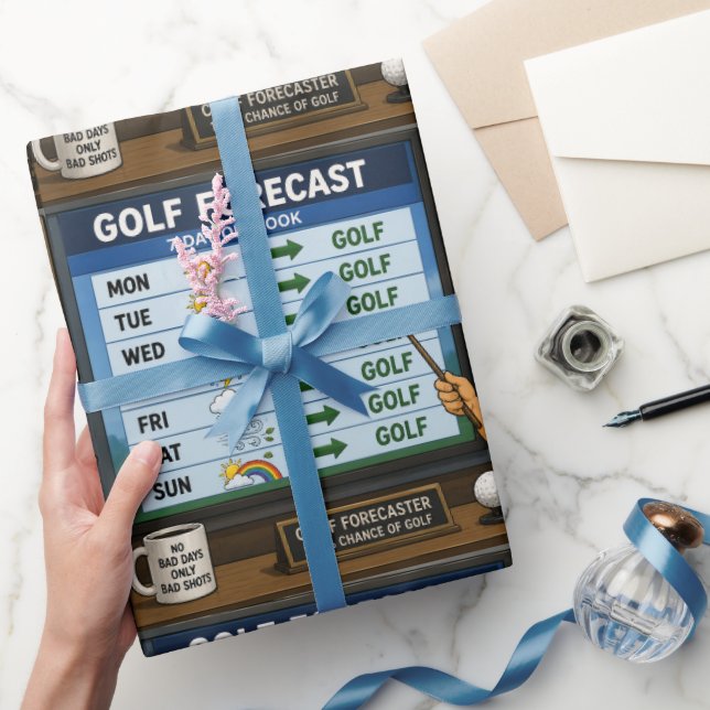 Golfprognos Roligt talesätt till golfare Presentpapper (Gifting)