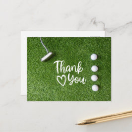 Golfputtrar är på grönt gräs Tack Vykort