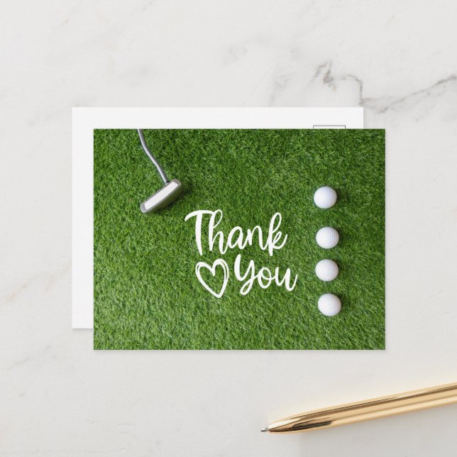 Golfputtrar är på grönt gräs Tack Vykort (Fram/Back In Situ)