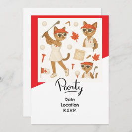 Golfredskap för Cat Lovers, golf Canada Day Inbjudningar