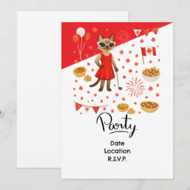 Golfredskap för Cat Lovers, golf Canada Day Inbjudningar