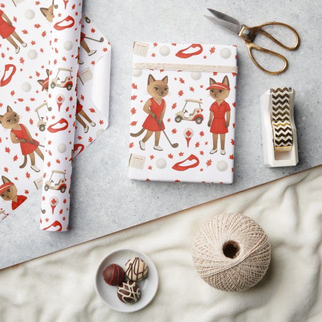 Golfredskap för Cat Lovers, Kanada Day Lovers Presentpapper (Hantverk)