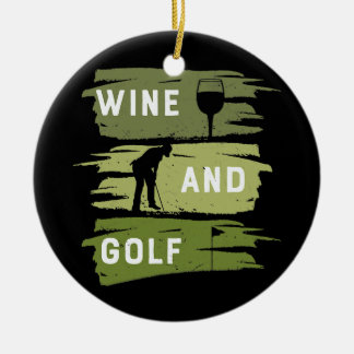 Golfredskap för vin och Golf Älskare Vin Älskare f Julgransprydnad Keramik