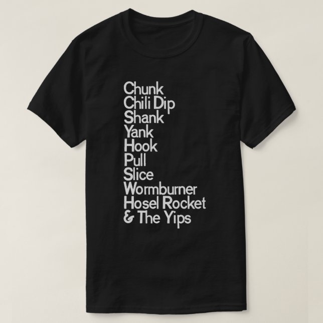 Golfs Dirty Ord T Shirt (Design framsida)