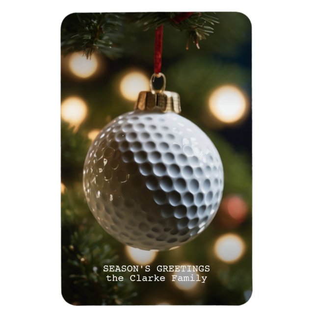 Golfsäsongens hälsningar jul magnet (Vertikal)