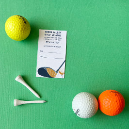 Golfskola Golflektion Tee Tid Påminnelse Visitkort