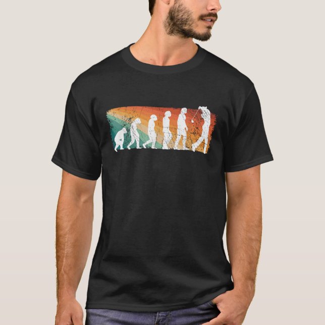 Golfskor Män Golfspelare Evolution Golfare Golf T Shirt (Framsida)